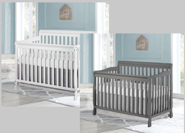 4-in-1 Crib Frame with Crib Mattress