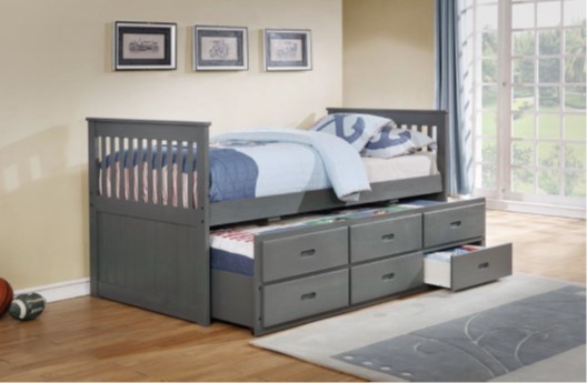 CAPTAINS BED - GREY