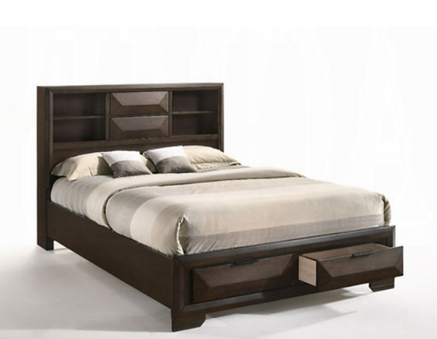 LAURA - QUEEN PANEL BED WITH STORAGE