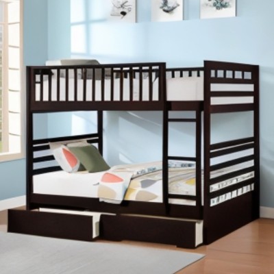 WOODEN BUNK F/F (WITH STORAGE)